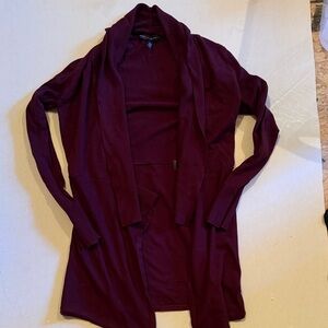 White House Black Market Deep Burgundy Cardigan